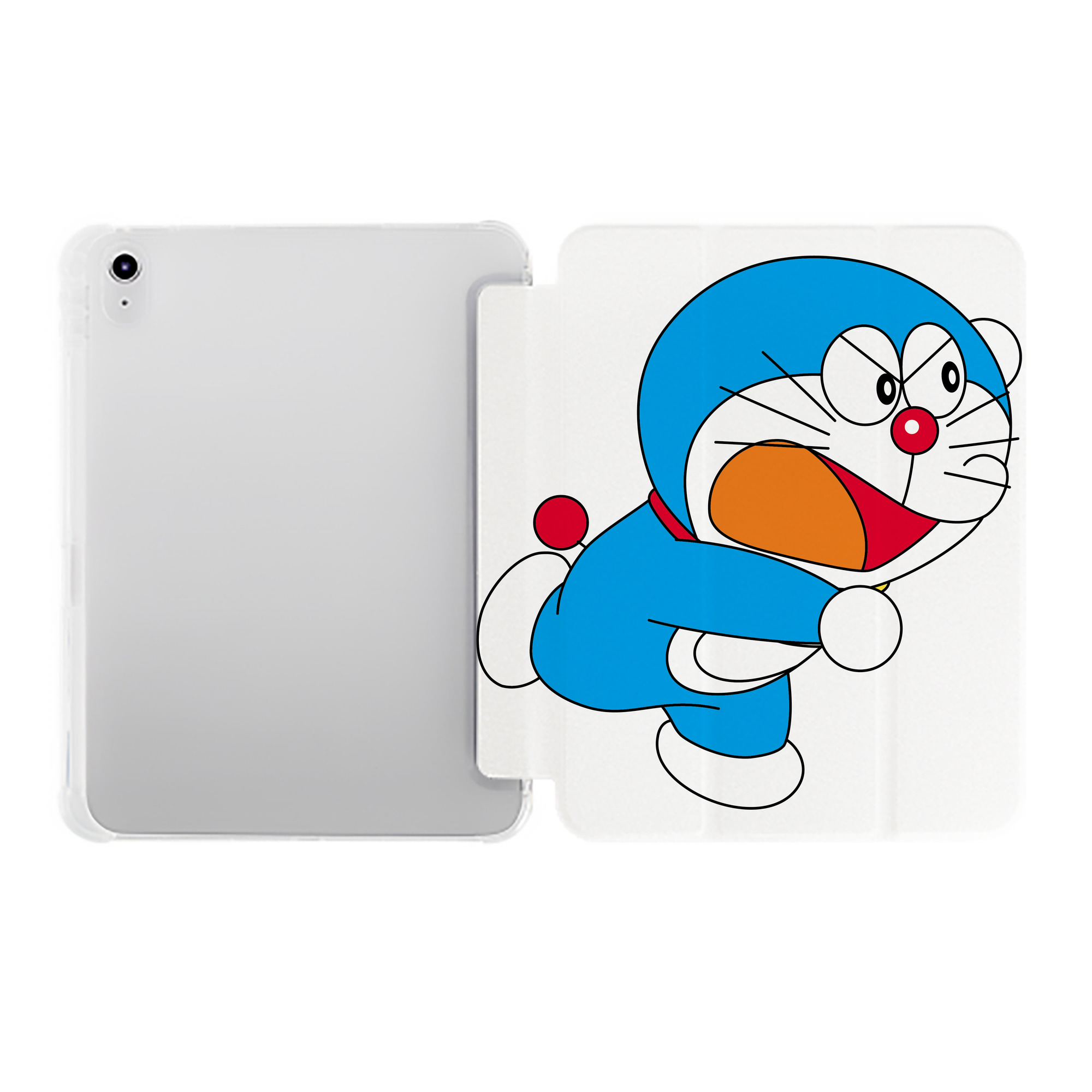 （画像用） ドラえもん Doraemon IPad ケース ペン収納付き 三つ折りスタンド PUレザー×シリコン 対応機種9.5/10.5/10.9インチ